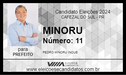 Candidato MINORU 2024 - CAFEZAL DO SUL - Eleições