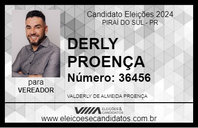 Candidato DERLY PROENÇA 2024 - PIRAÍ DO SUL - Eleições