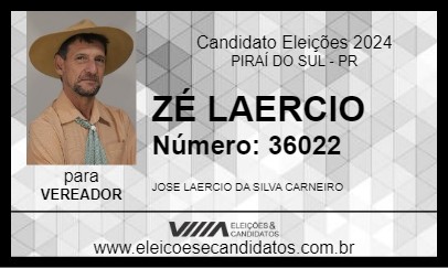 Candidato ZÉ LAERCIO 2024 - PIRAÍ DO SUL - Eleições