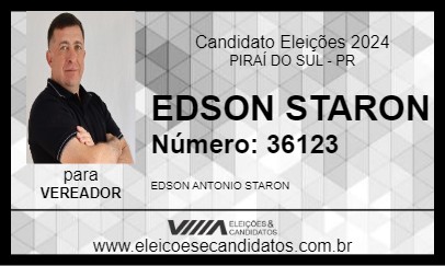 Candidato EDSON STARON 2024 - PIRAÍ DO SUL - Eleições