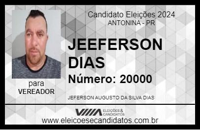 Candidato JEFERSON DIAS 2024 - ANTONINA - Eleições