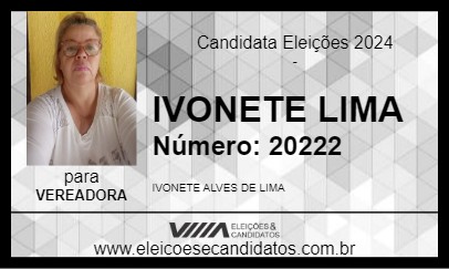 Candidato IVONETE LIMA 2024 - ANTONINA - Eleições