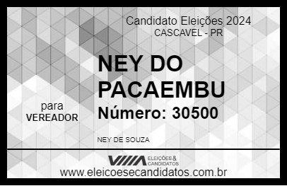 Candidato NEY DO PACAEMBU 2024 - CASCAVEL - Eleições