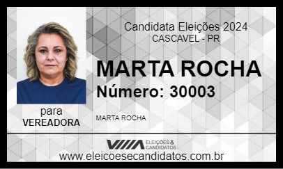 Candidato MARTA ROCHA 2024 - CASCAVEL - Eleições