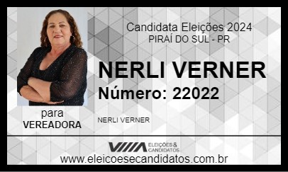 Candidato NERLI VERNER 2024 - PIRAÍ DO SUL - Eleições