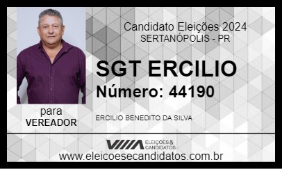 Candidato SGT ERCILIO 2024 - SERTANÓPOLIS - Eleições