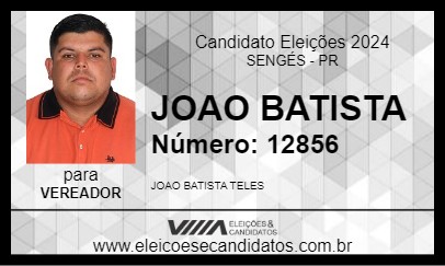 Candidato JOAO BATISTA 2024 - SENGÉS - Eleições