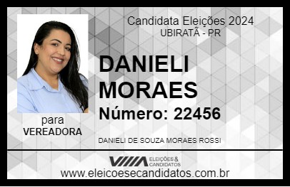 Candidato DANIELI MORAES 2024 - UBIRATÃ - Eleições