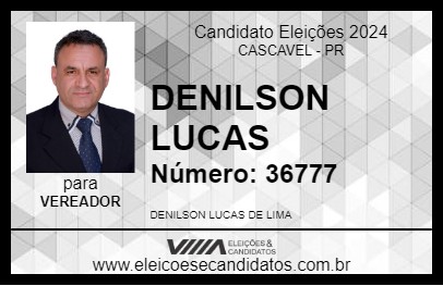 Candidato DENILSON LUCAS 2024 - CASCAVEL - Eleições