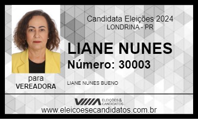 Candidato LIANE NUNES 2024 - LONDRINA - Eleições