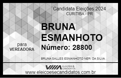 Candidato BRUNA ESMANHOTO 2024 - CURITIBA - Eleições