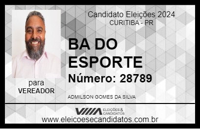 Candidato BA DO ESPORTE 2024 - CURITIBA - Eleições