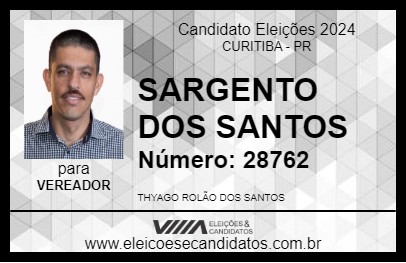 Candidato SARGENTO DOS SANTOS 2024 - CURITIBA - Eleições