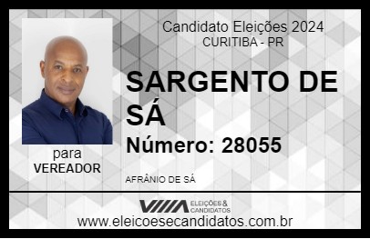 Candidato SARGENTO DE SÁ 2024 - CURITIBA - Eleições