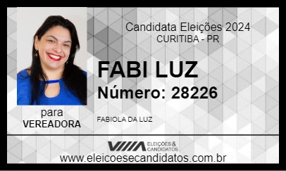 Candidato FABI LUZ 2024 - CURITIBA - Eleições