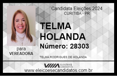 Candidato TELMA HOLANDA 2024 - CURITIBA - Eleições