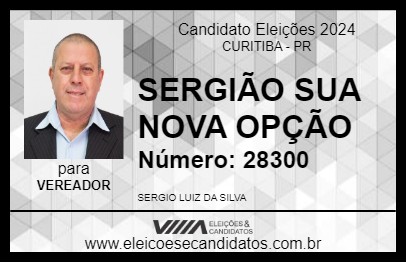 Candidato SERGIÃO SUA NOVA OPÇÃO 2024 - CURITIBA - Eleições