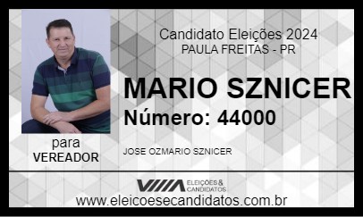 Candidato MARIO SZNICER 2024 - PAULA FREITAS - Eleições