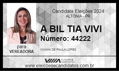 Candidato A BIL TIA VIVI 2024 - ALTÔNIA - Eleições