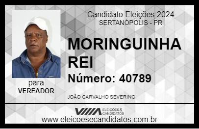 Candidato MORINGUINHA REI 2024 - SERTANÓPOLIS - Eleições