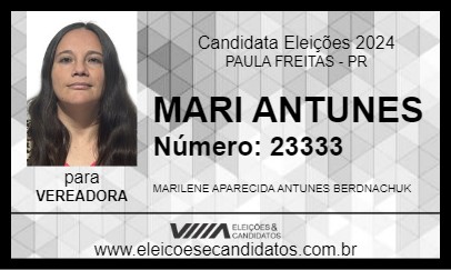 Candidato MARI ANTUNES 2024 - PAULA FREITAS - Eleições