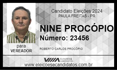 Candidato NINE PROCÓPIO 2024 - PAULA FREITAS - Eleições