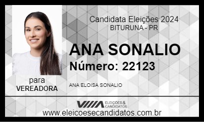 Candidato ANA SONALIO 2024 - BITURUNA - Eleições