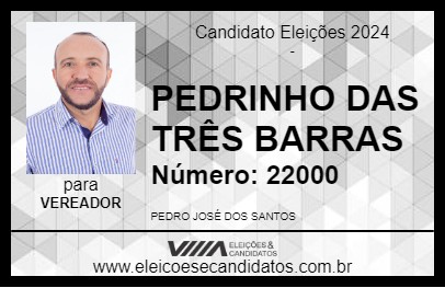 Candidato PEDRINHO DAS TRÊS BARRAS 2024 - FAXINAL - Eleições