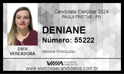 Candidato DENIANE 2024 - PAULA FREITAS - Eleições