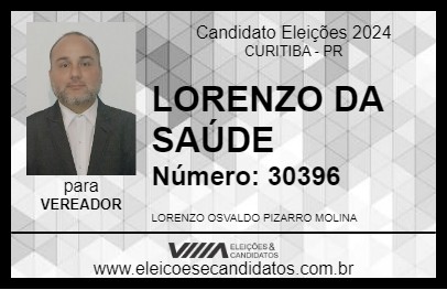 Candidato LORENZO DA SAÚDE 2024 - CURITIBA - Eleições