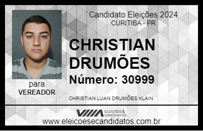 Candidato CHRISTIAN DRUMÕES 2024 - CURITIBA - Eleições