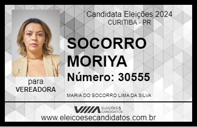 Candidato SOCORRO MORIYA 2024 - CURITIBA - Eleições