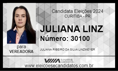 Candidato JULIANA LINZ 2024 - CURITIBA - Eleições