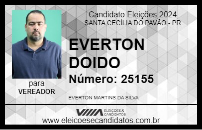 Candidato EVERTON DOIDO 2024 - SANTA CECÍLIA DO PAVÃO - Eleições