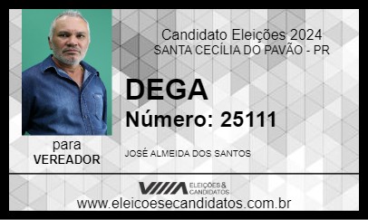 Candidato DEGA 2024 - SANTA CECÍLIA DO PAVÃO - Eleições