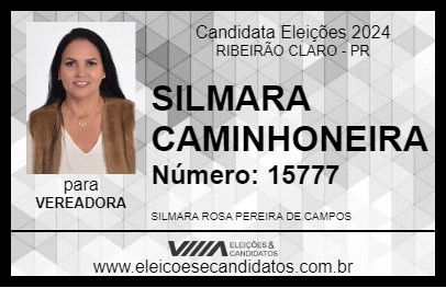 Candidato SILMARA CAMINHONEIRA 2024 - RIBEIRÃO CLARO - Eleições