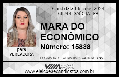 Candidato MARA DO ECONÔMICO 2024 - CIDADE GAÚCHA - Eleições