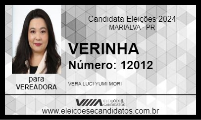 Candidato VERINHA 2024 - MARIALVA - Eleições