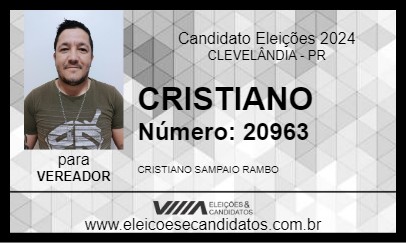 Candidato RAMBINHO 2024 - CLEVELÂNDIA - Eleições