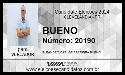 Candidato SARGENTO BUENO 2024 - CLEVELÂNDIA - Eleições