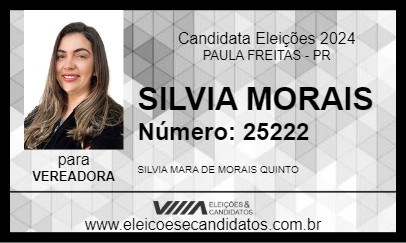 Candidato SILVIA MORAIS 2024 - PAULA FREITAS - Eleições