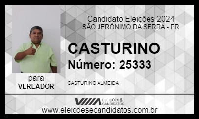 Candidato CASTURINO 2024 - SÃO JERÔNIMO DA SERRA - Eleições