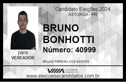 Candidato BRUNO BONHOTTI 2024 - ASTORGA - Eleições