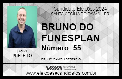 Candidato BRUNO DO FUNESPLAN 2024 - SANTA CECÍLIA DO PAVÃO - Eleições