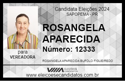 Candidato ROSANGELA APARECIDA 2024 - SAPOPEMA - Eleições