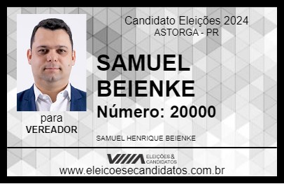 Candidato SAMUEL BEIENKE 2024 - ASTORGA - Eleições