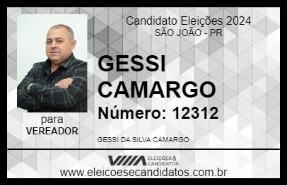 Candidato GESSI CAMARGO 2024 - SÃO JOÃO - Eleições