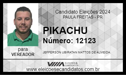 Candidato PIKACHU 2024 - PAULA FREITAS - Eleições