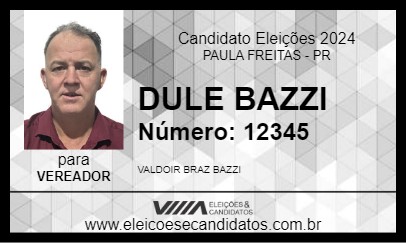 Candidato DULE BAZZI 2024 - PAULA FREITAS - Eleições