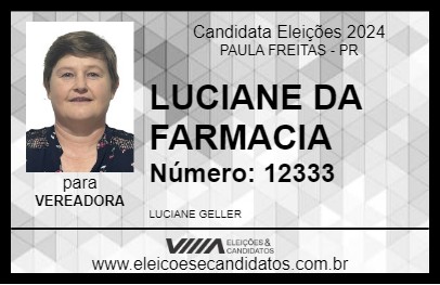 Candidato LU DA FARMACIA 2024 - PAULA FREITAS - Eleições